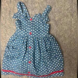 Goodlad Toddler Girl Size 3 chambray‎ America Stars Sleeveless dress